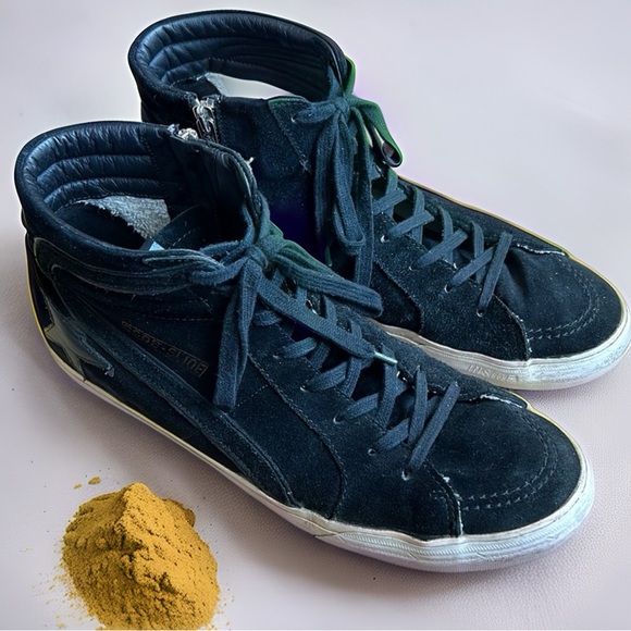 Golden Goose black suede Slide high-tops - euro size 45 - good used condition - Picture 1 of 16